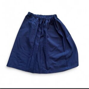 70s Navy blue midi skirt with elastic waist #midi #elasticwaist 28-38” waist